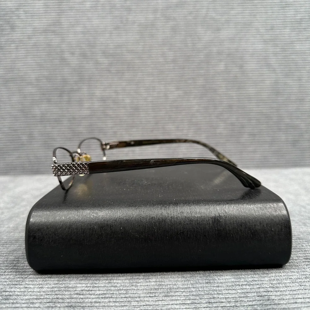 Dana Buchman Kassidy BK Oval Eyeglasses Frames Brown Marbled 50-16-128